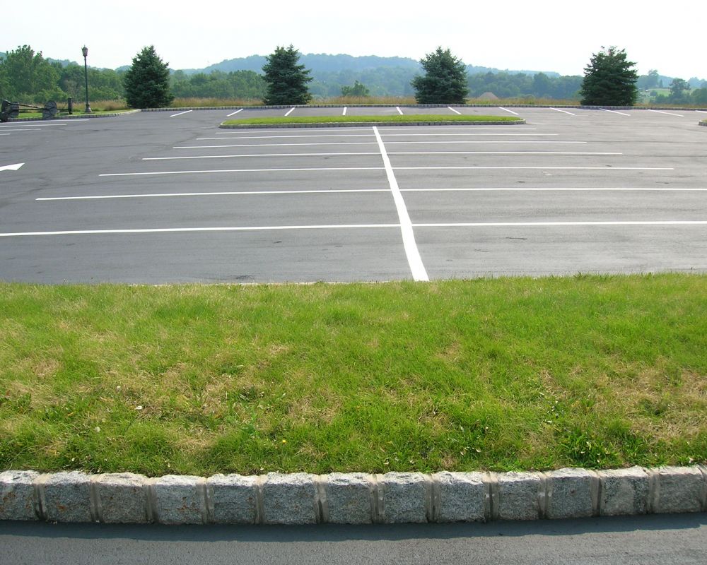 Commercial parking lot paving and striping project