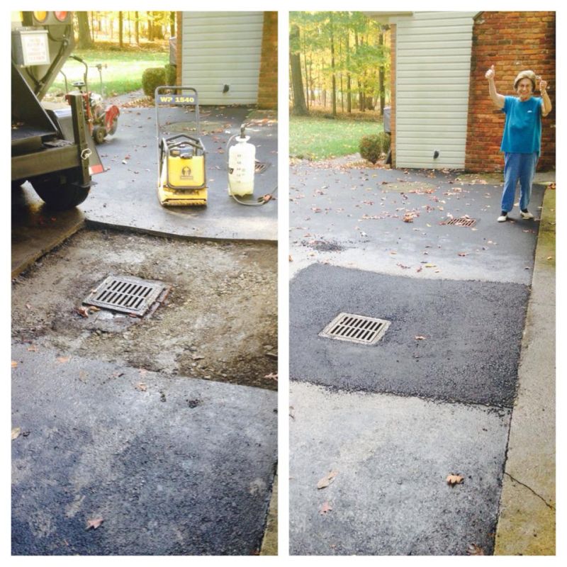 Residential Cut & Patch Driveway Repair - photo 2