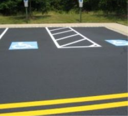 Completed line striping project