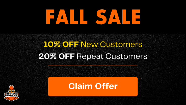 Beckage Sealcoating Fall Sale. 10% off new customers, 20% off repeat customers. Ends November 1.